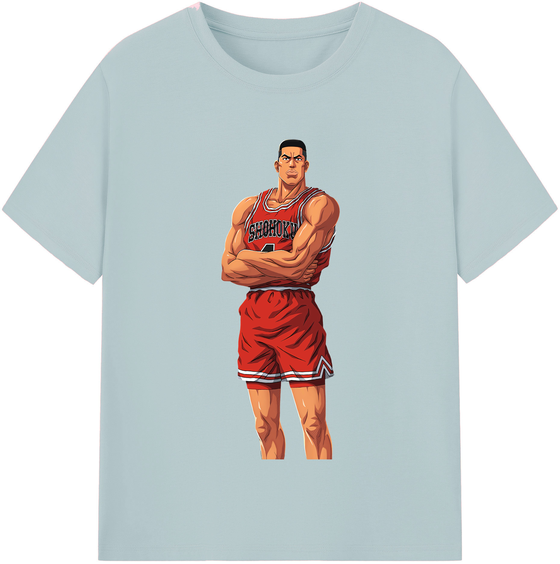 SLAM DUNK／スラムダンク 綿100％半袖Tシャツ（フロントプリント）
